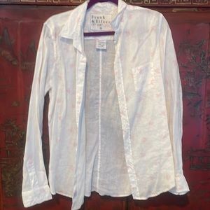 Frank & Eileen linen Barry blouse M, new wo tags